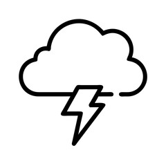 Cloud with Lightning Icon Design