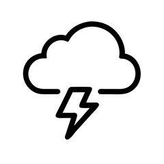 Cloud with Lightning Icon Design