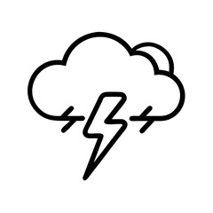 Cloud with Lightning Icon Design