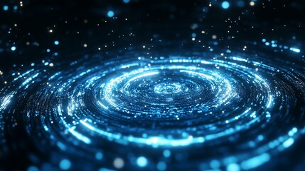 Blue Light Vortex Abstract ideal for architectural concept visualization