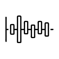 Equalizer Showing Sound Levels Icon Design
