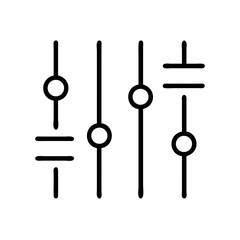 Equalizer Showing Sound Levels Icon Design