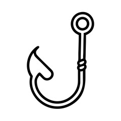 Fishing Hook Curve Icon Design