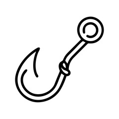 Fishing Hook Curve Icon Design