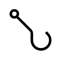 Fishing Hook Curve Icon Design