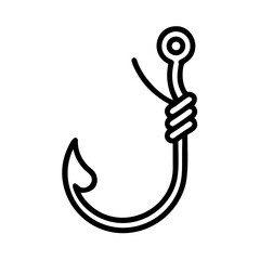 Fishing Hook Curve Icon Design