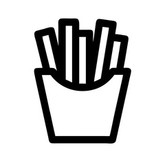 French Fries in Carton Icon Design