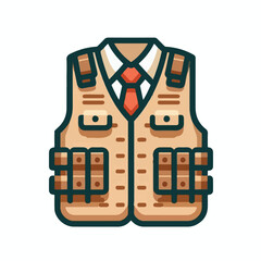 vest, clothing, jacket, isolated, illustration, safety, wear, back, front, garment, clothes, casual, outline, uniform, protection, fashion, flat, waistcoat, vector, pocket, sleeveless, apparel, design