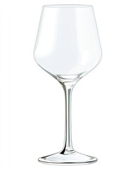 Empty wine glass illustration