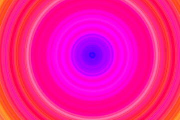 Vibrant concentric circles create an abstract design in bright pink and purple colors, evoking a sense of motion and energy