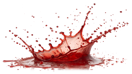 red wine splash isolated on transparent background 
