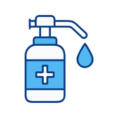 Hand Sanitizer Pump Dispenser Icon Design