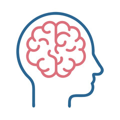 Human Brain with Medical Outline Icon Design


