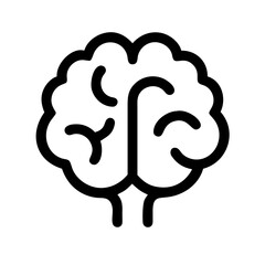 Human Brain with Medical Outline Icon Design

