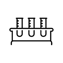 Fototapeta premium Lab Bench with Test Tubes Icon Design