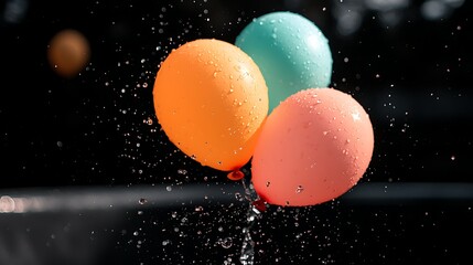 Balloons in Water Splash
