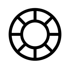Obraz premium Lifebuoy Ring for Water Safety Icon Design