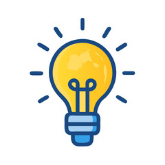 Light Bulb Symbolizing Bright Idea Icon Design