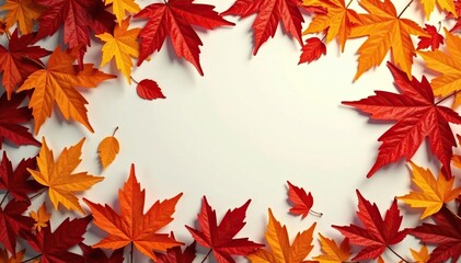 Fototapeta premium Abstract decaying autumn leaves forming a late season pattern , visual, fall