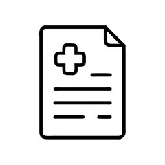 Fototapeta premium Medical Form Document with Health Information Icon Design