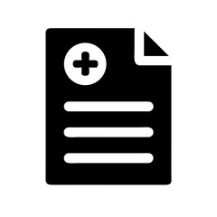 Medical Form Document with Health Information Icon Design