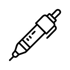 Medical Pen Injector Tool for Self-Injection Icon Design