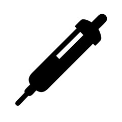 Medical Pen Injector Tool for Self-Injection Icon Design