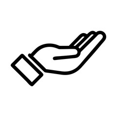 Fototapeta premium Outstretched Hand Offering Help and Support Icon Design
