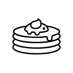 Stack of Pancakes with Syrup Topping Icon Design