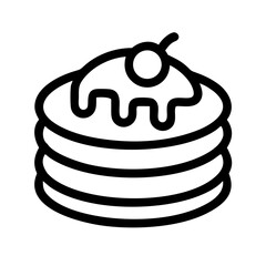 Stack of Pancakes with Syrup Topping Icon Design