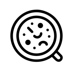 Petri Dish Containing Bacteria Sample Culture Icon Design