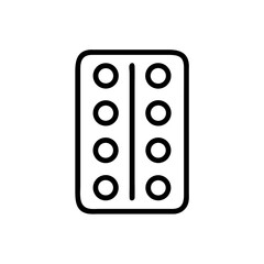 Pill Blister Pack with Sealed Capsules Icon Design