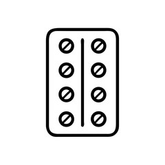 Pill Blister Pack with Sealed Capsules Icon Design