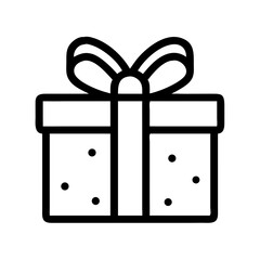 Ribbon Wrapped Gift Box with Decorative Bow Icon Design
