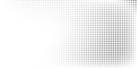 Dotted halftone gradient texture. Vanishing polka dot background. Repeating dots gradation simple art