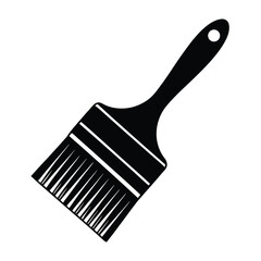paintbrush icon, Silhouette of a paintbrush vector art on a white background