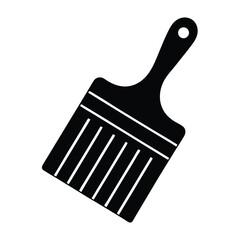 paintbrush icon, Silhouette of a paintbrush vector art on a white background