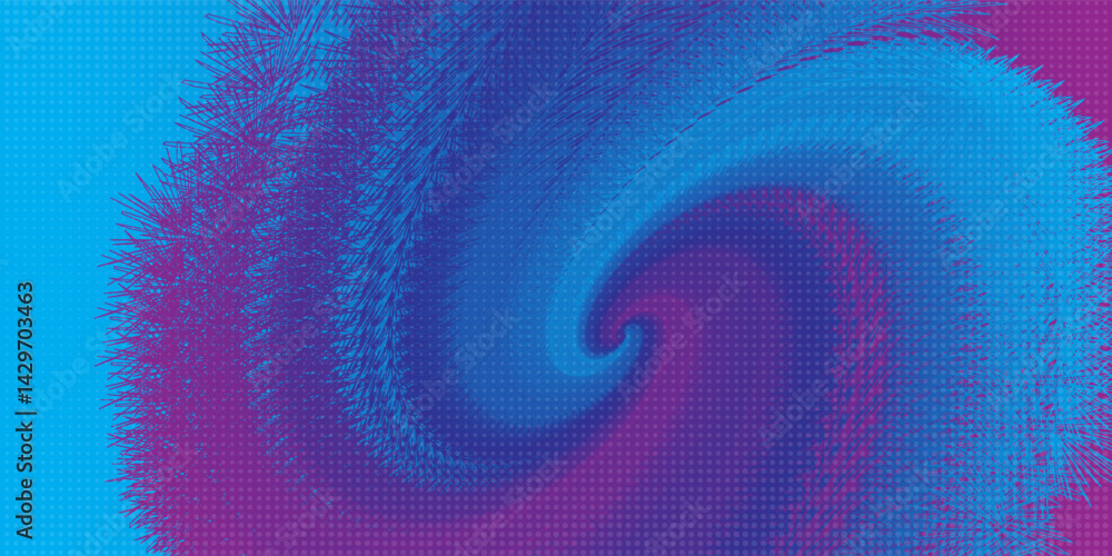 Poster dots halftone blue color pattern gradient texture with technology digital background. dots pop art c