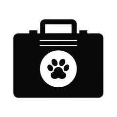 Silhouette of a pet first aid kit vector Art & Illustration