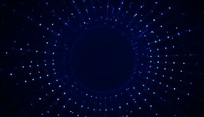 Abstract dark blue background with glowing points and lines design element