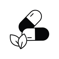 Herbal Medicine icons vector stock illustration