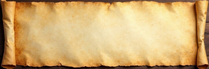 Obraz premium Weathered parchment with aged creases and tears, parchment, aged