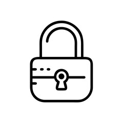 Secure Padlock with Reinforced Horizontal Bar Icon Design