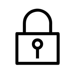 Secure Padlock with Reinforced Horizontal Bar Icon Design