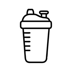 Shaker Bottle for Mixing Protein Drinks Icon Design