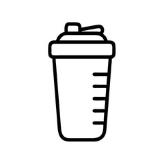 Shaker Bottle for Mixing Protein Drinks Icon Design