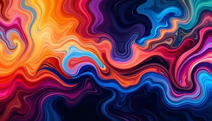 Obraz premium Colorful Abstract Background with Swirling Fluid Paint Effect