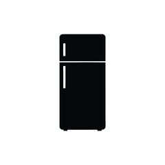 Silhouette of a refrigerator vector Art & Illustration