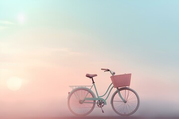 Obraz premium silhouette of a cyclist