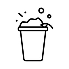 Trash Can Used for Party Cleanup Icon Design